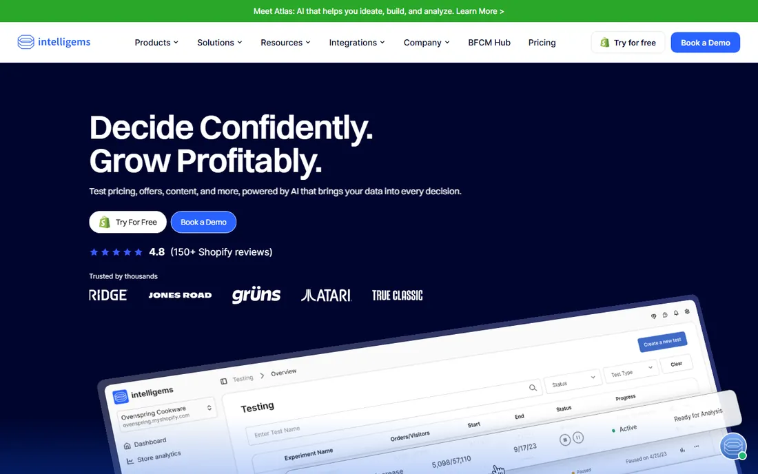Intelligems homepage