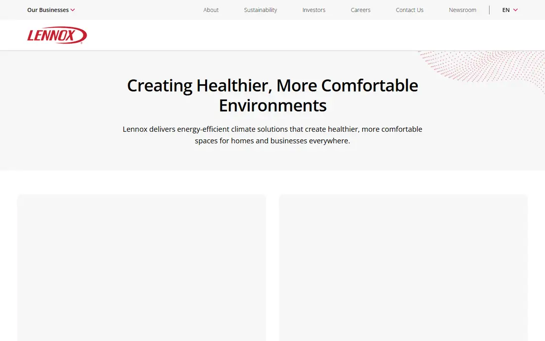 Lennox homepage
