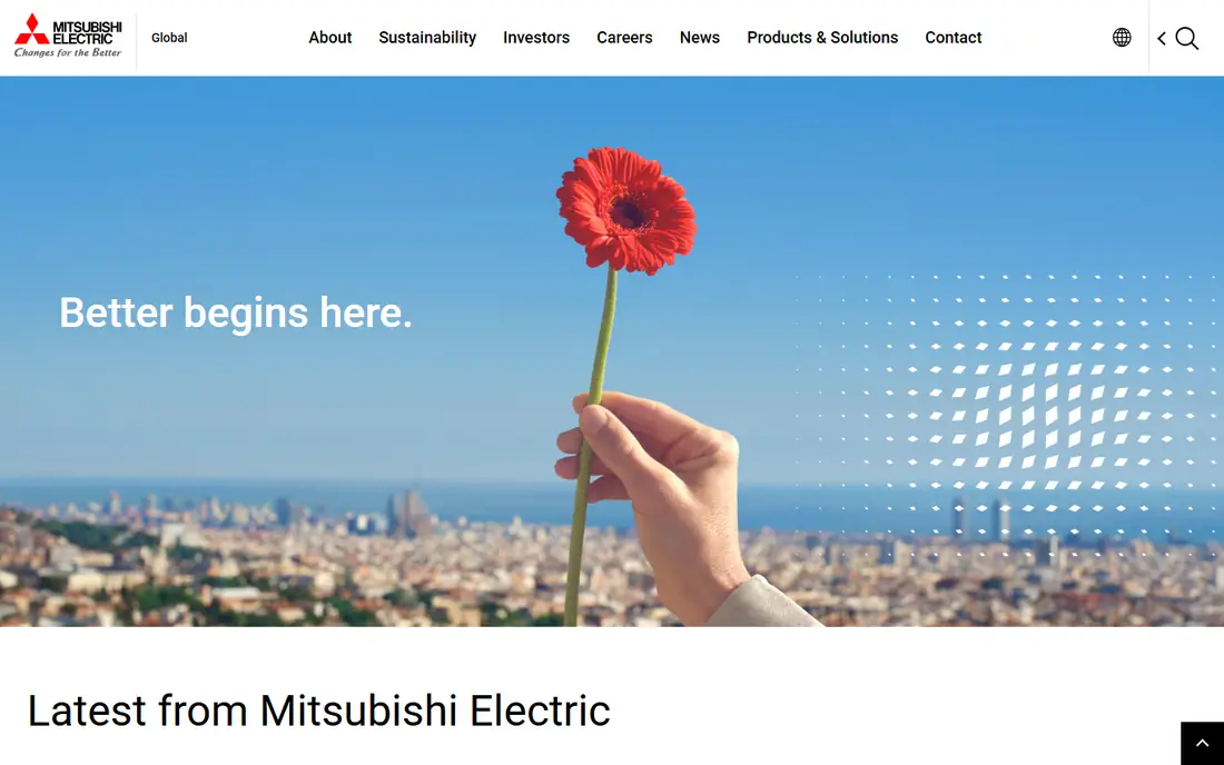 Mitsubishi Electric homepage