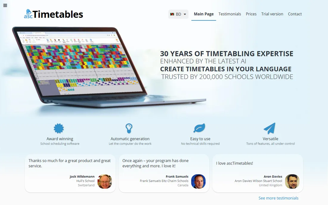 aSc TimeTables homepage