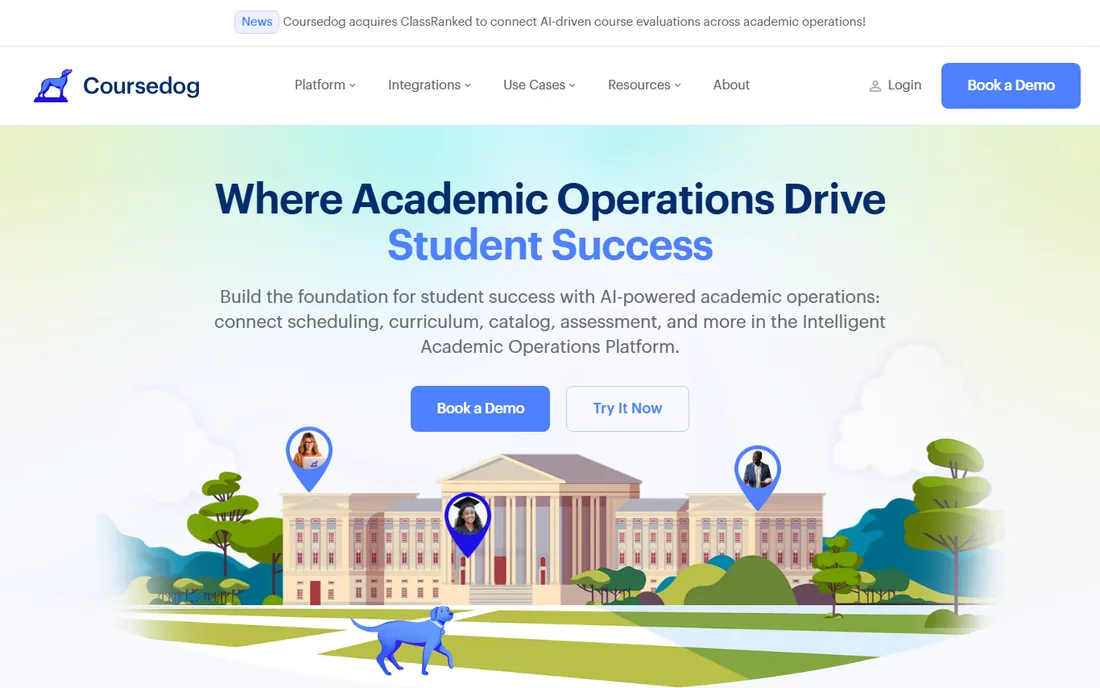 Coursedog homepage