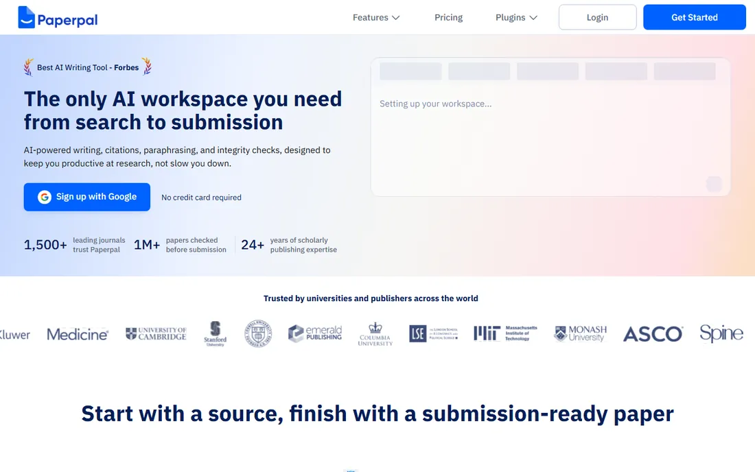 Paperpal homepage