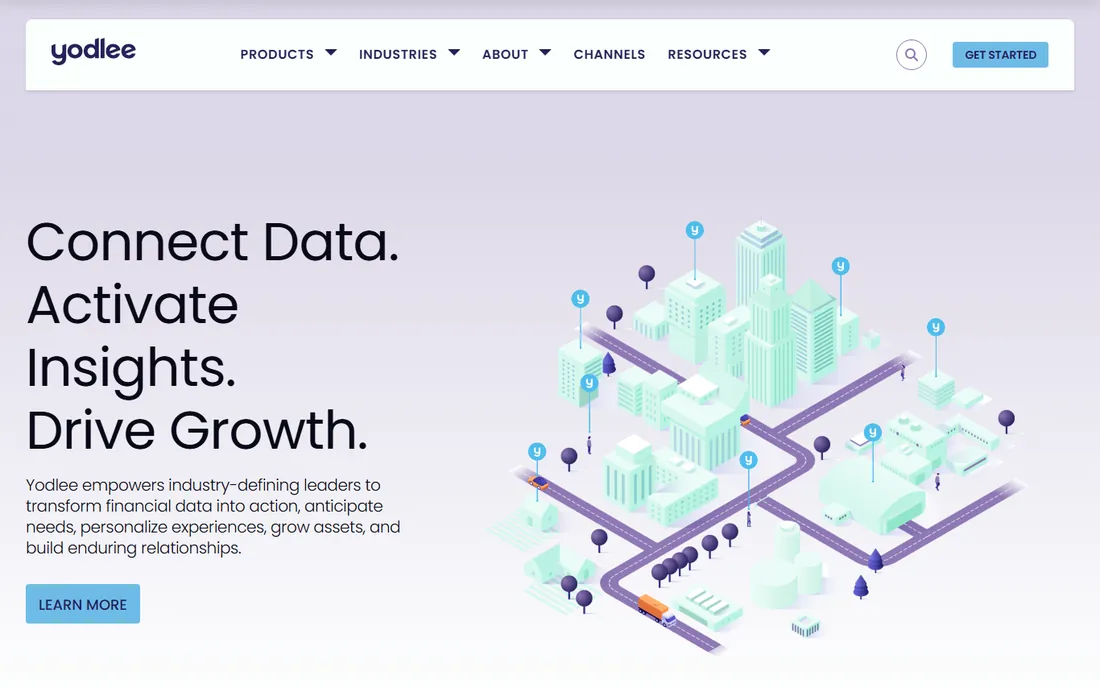 Envestnet Yodlee homepage