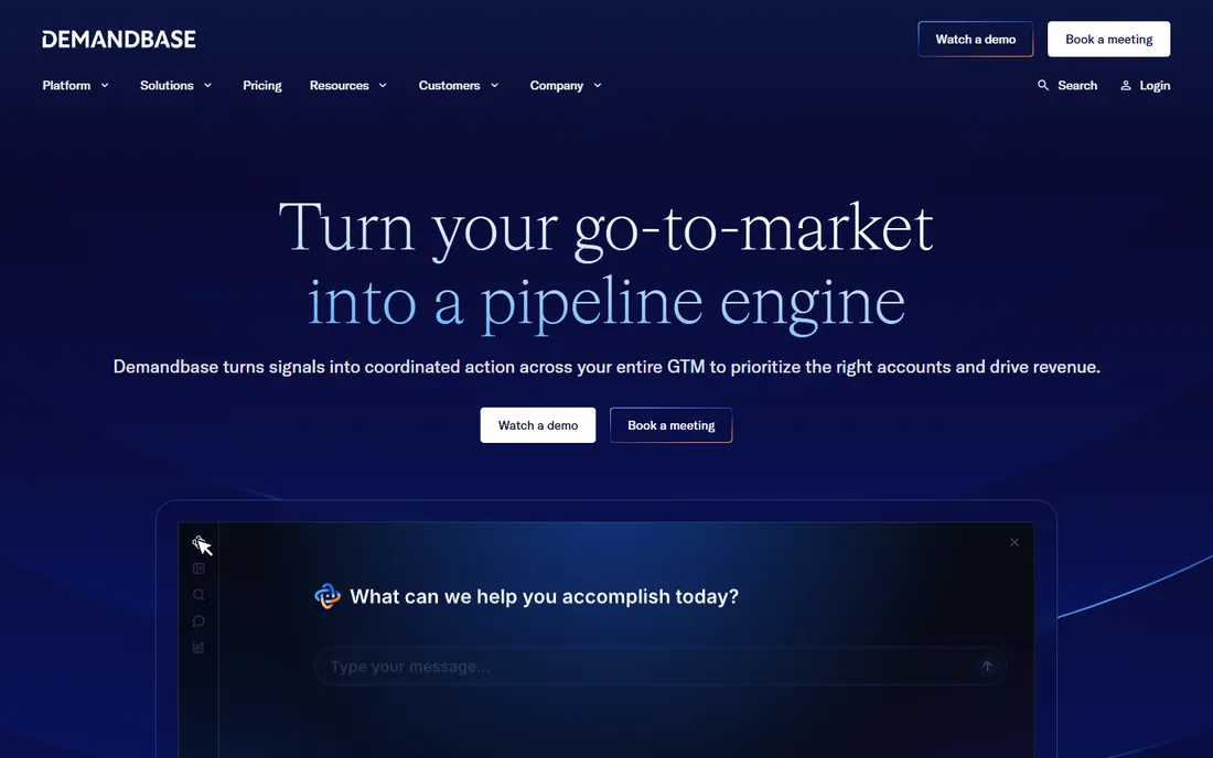 Demandbase homepage