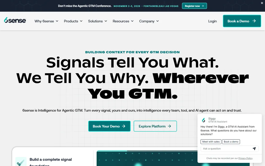 6sense homepage