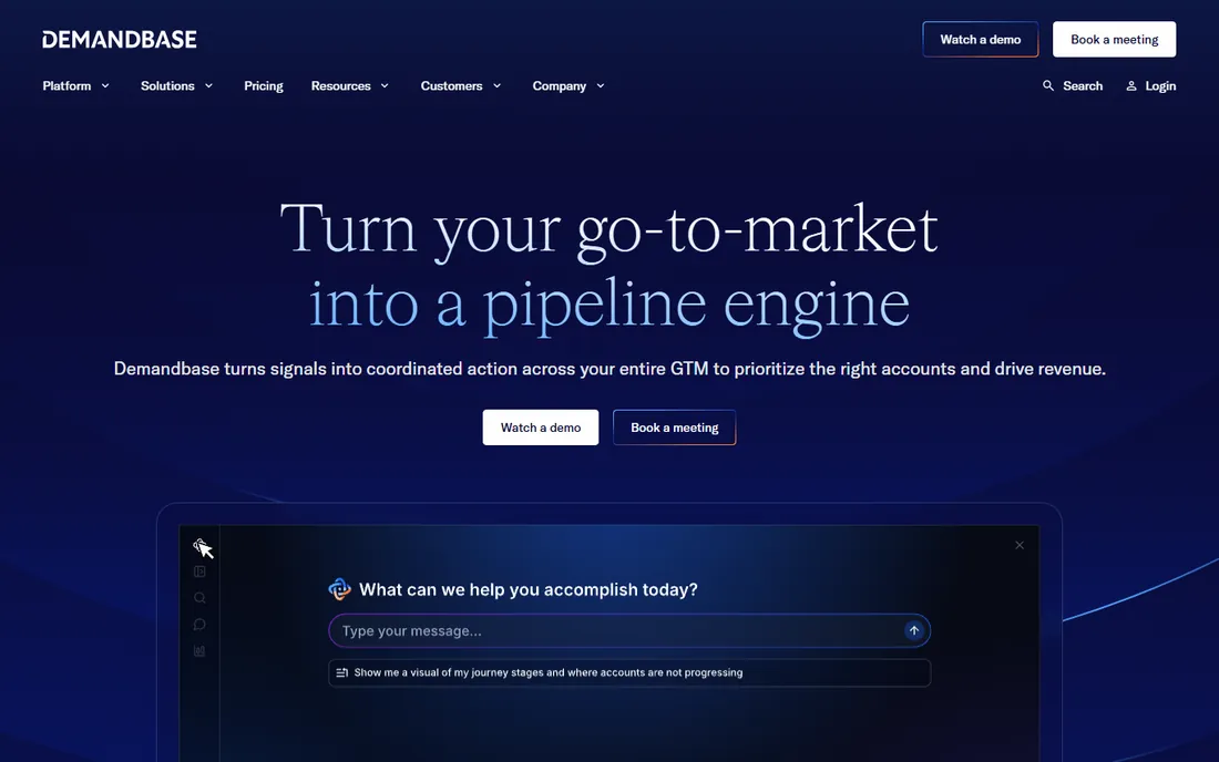 Demandbase homepage