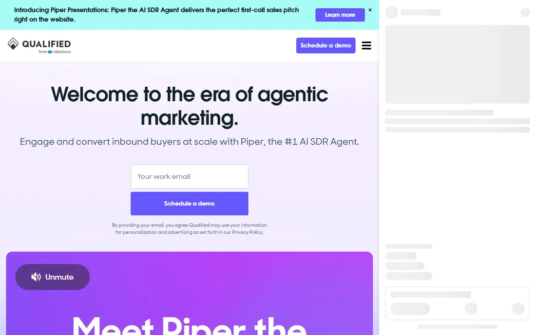 Qualified homepage