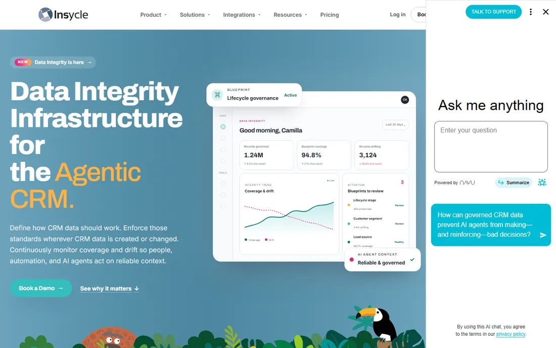 Insycle homepage