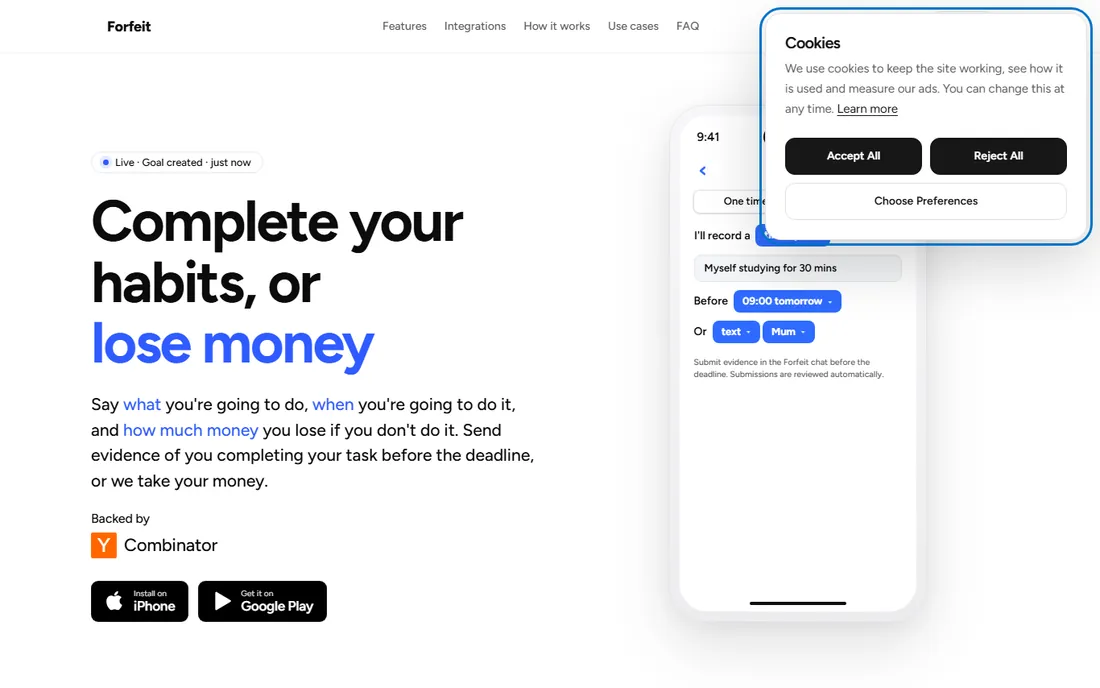Forfeit homepage