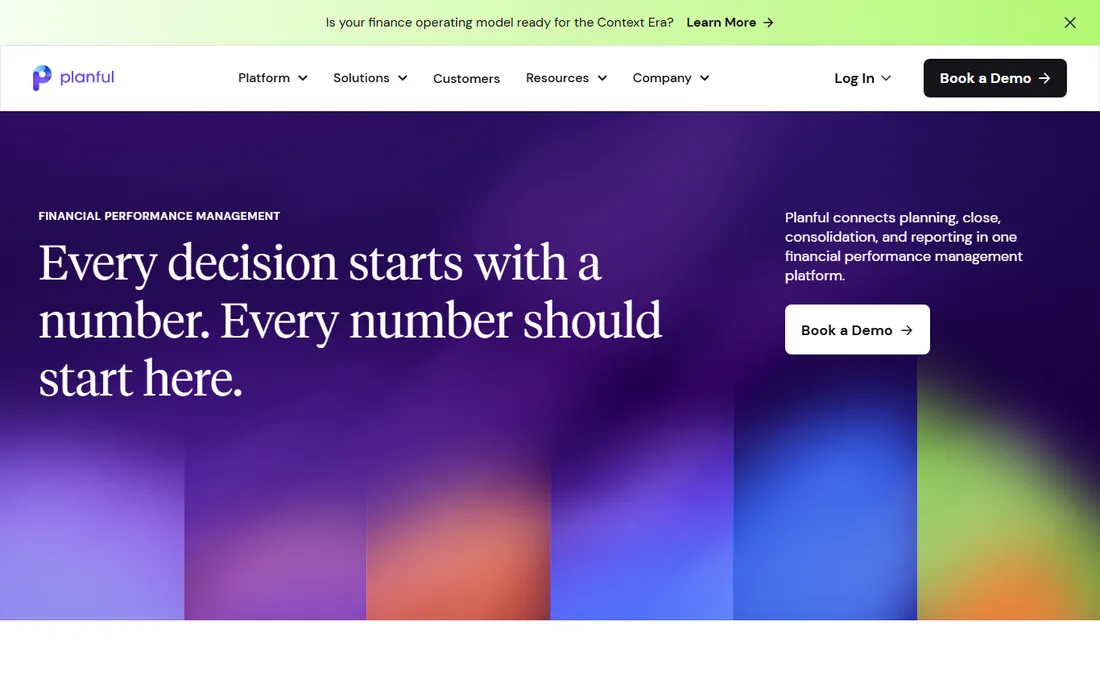 Planful homepage