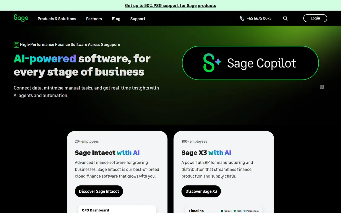 Sage Accounting homepage