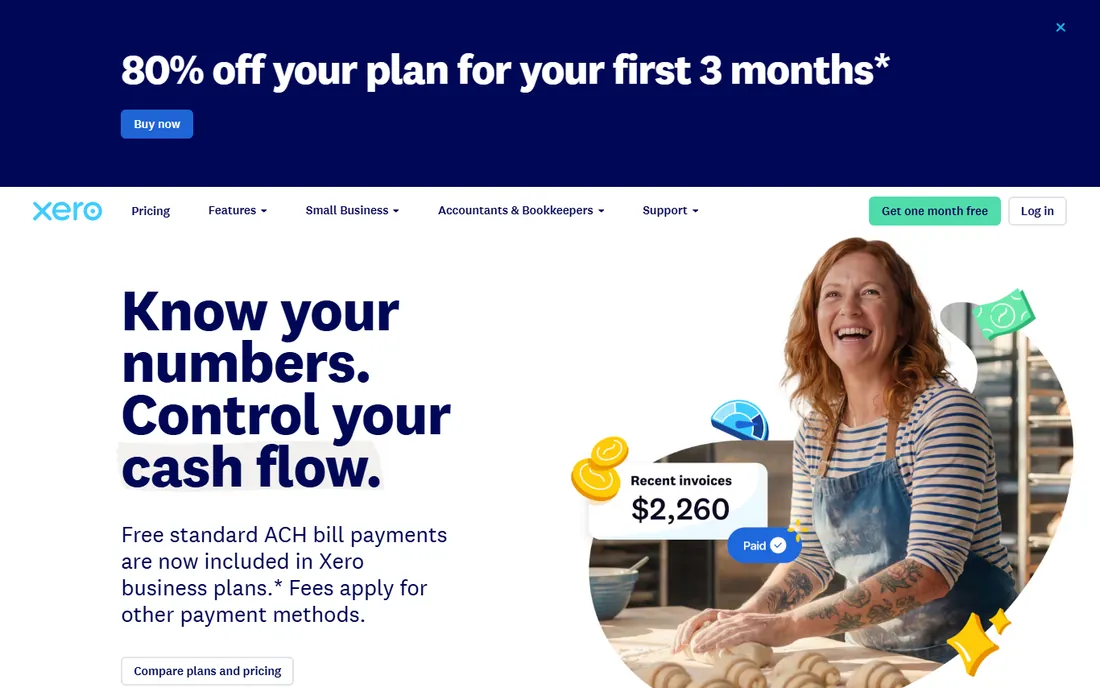 Xero homepage