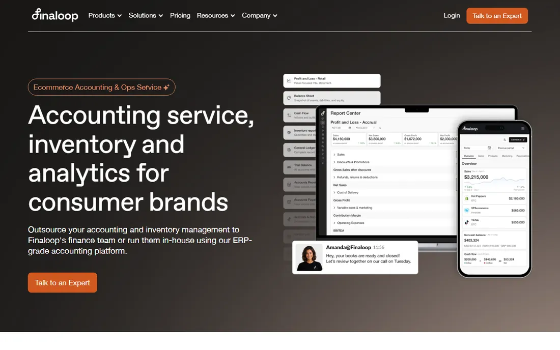 Finaloop homepage