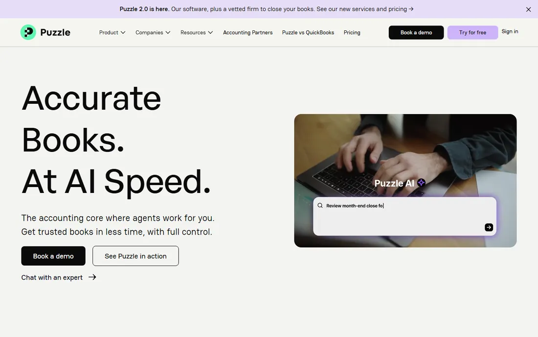 Puzzle homepage
