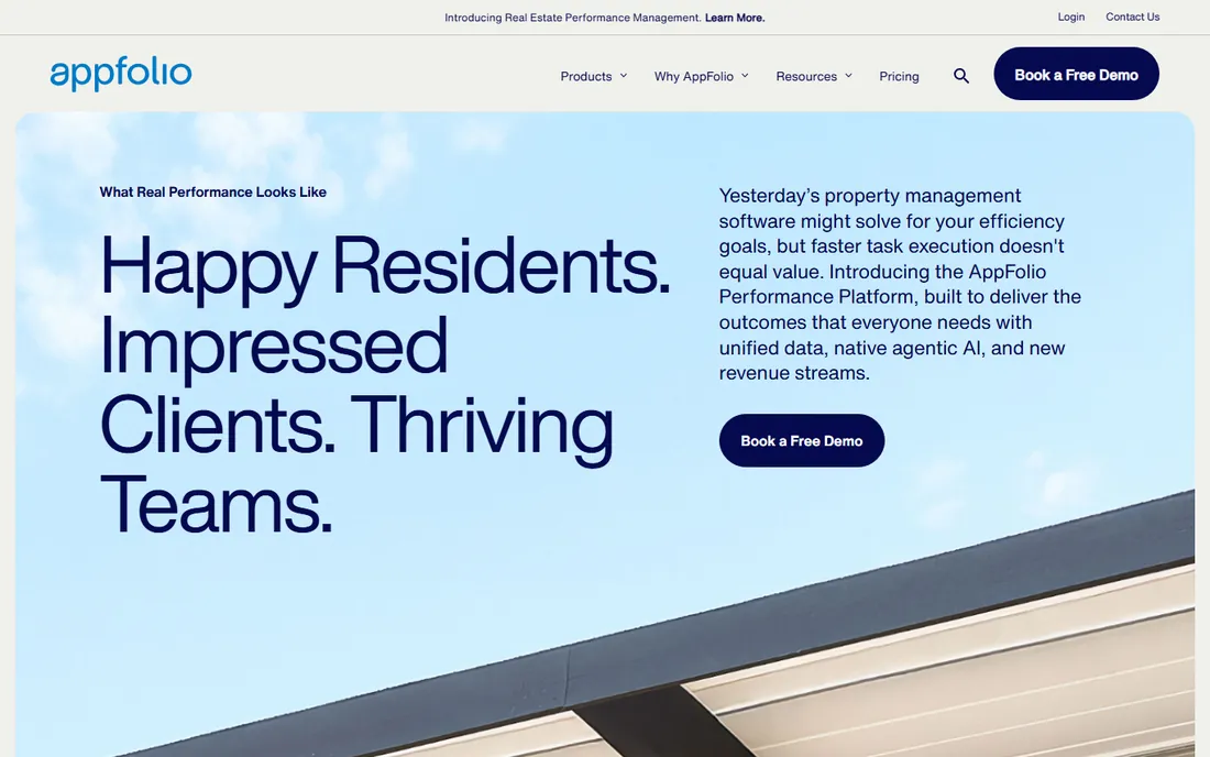 AppFolio homepage
