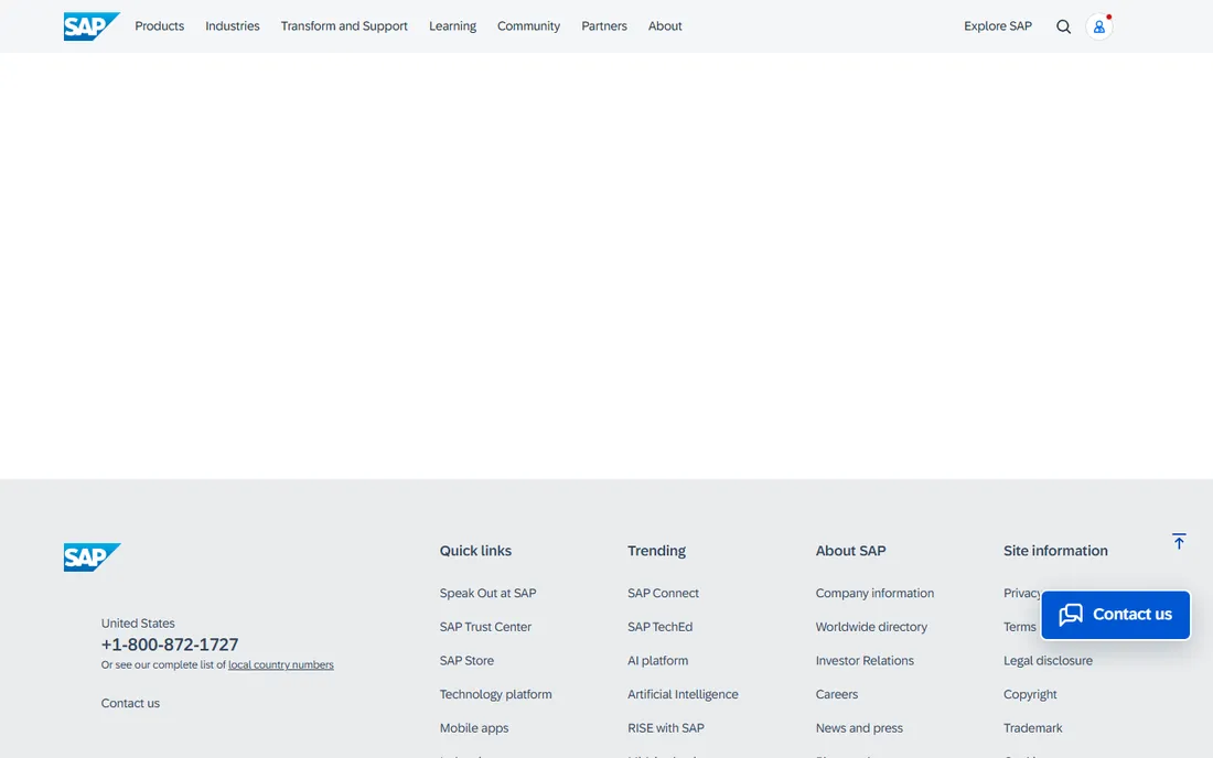 SAP S/4HANA homepage