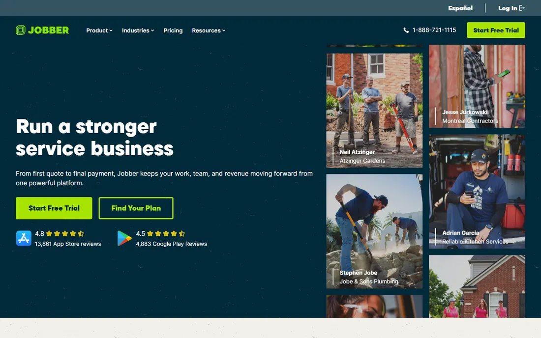 Jobber homepage