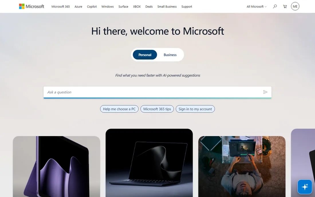 Dynamics 365 Business Central homepage
