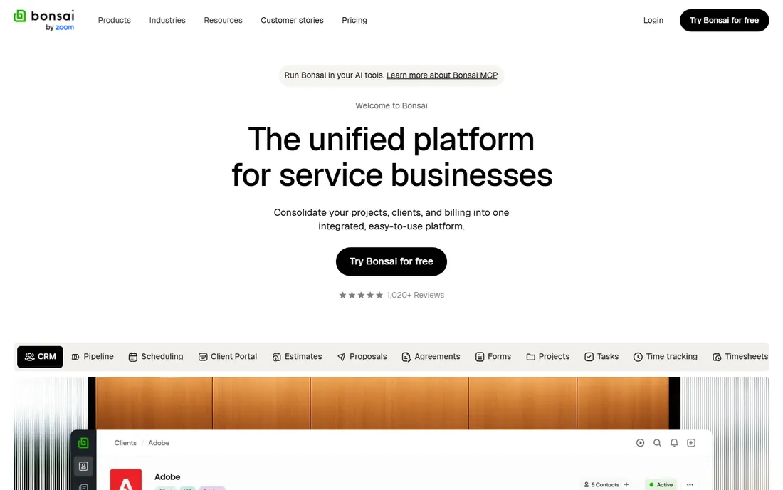 Bonsai homepage
