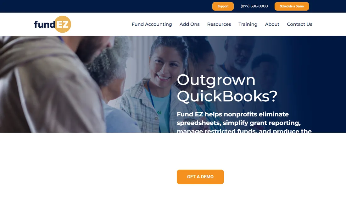 Fund EZ homepage