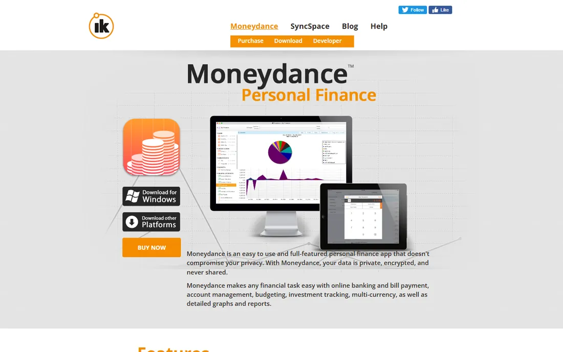 Moneydance homepage