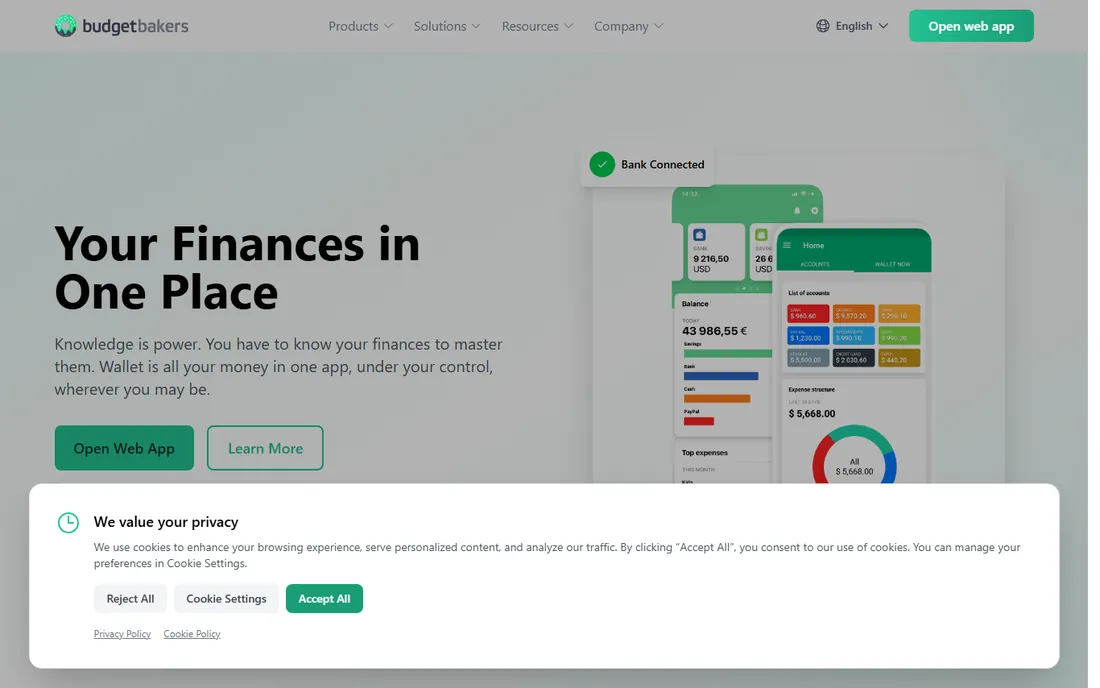 Wallet by BudgetBakers homepage