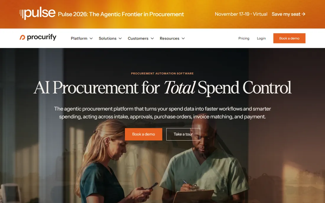 Procurify homepage