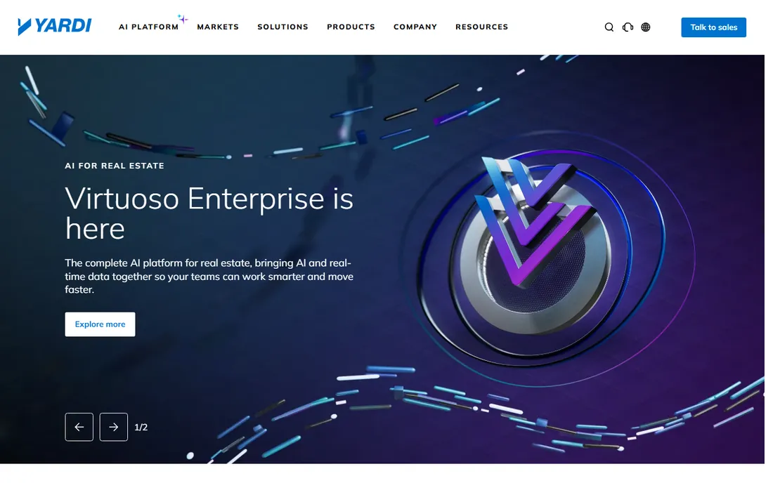 Yardi Voyager homepage