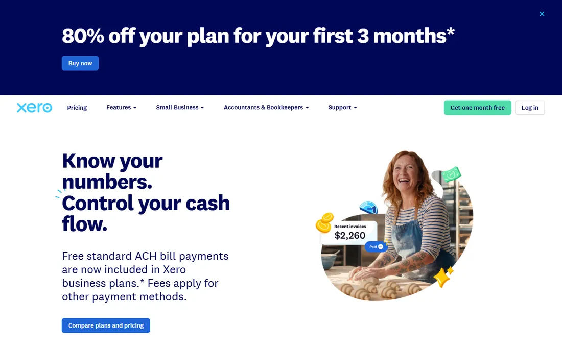 Xero homepage