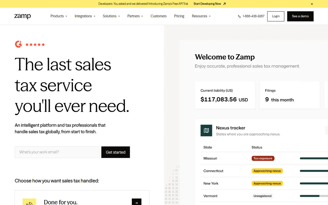 Zamp homepage
