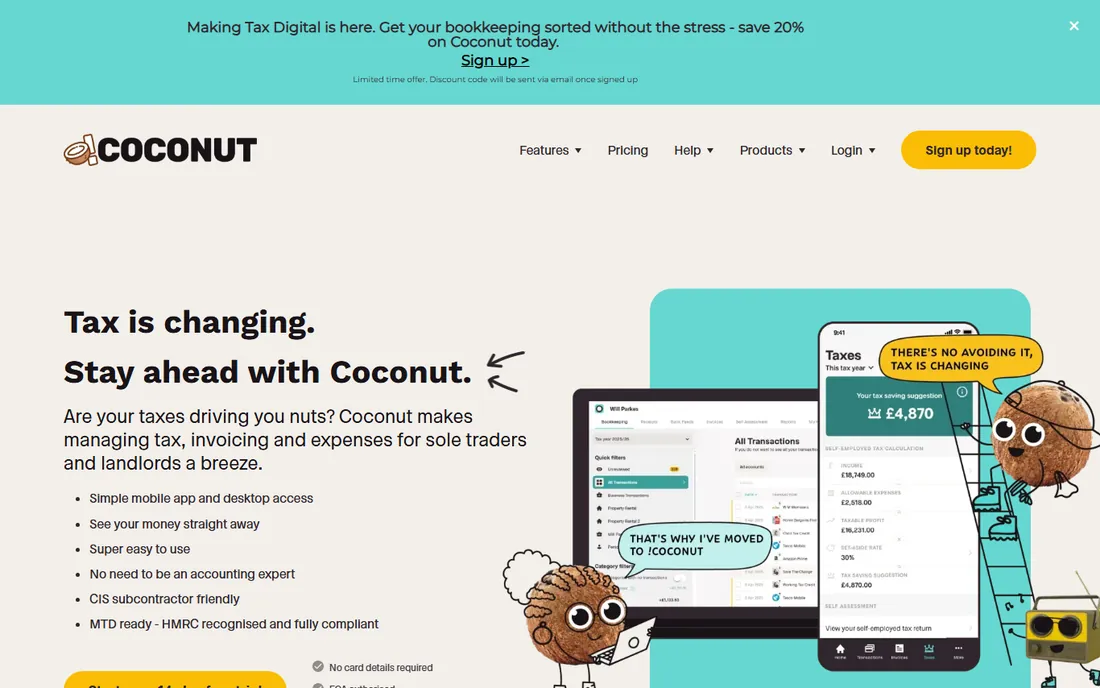 Coconut homepage