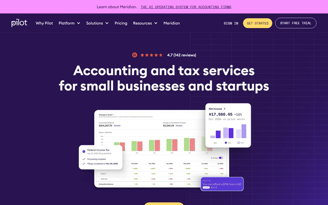 Pilot homepage