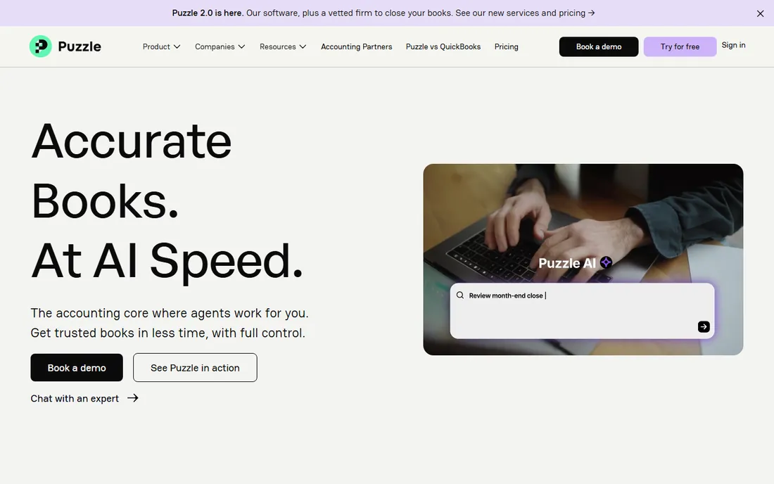 Puzzle homepage