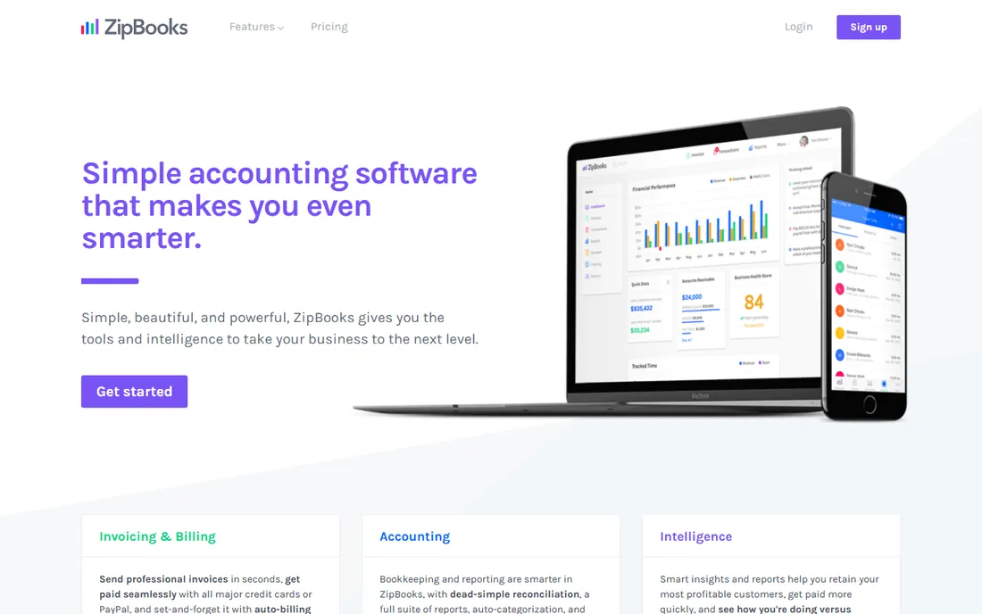 ZipBooks homepage