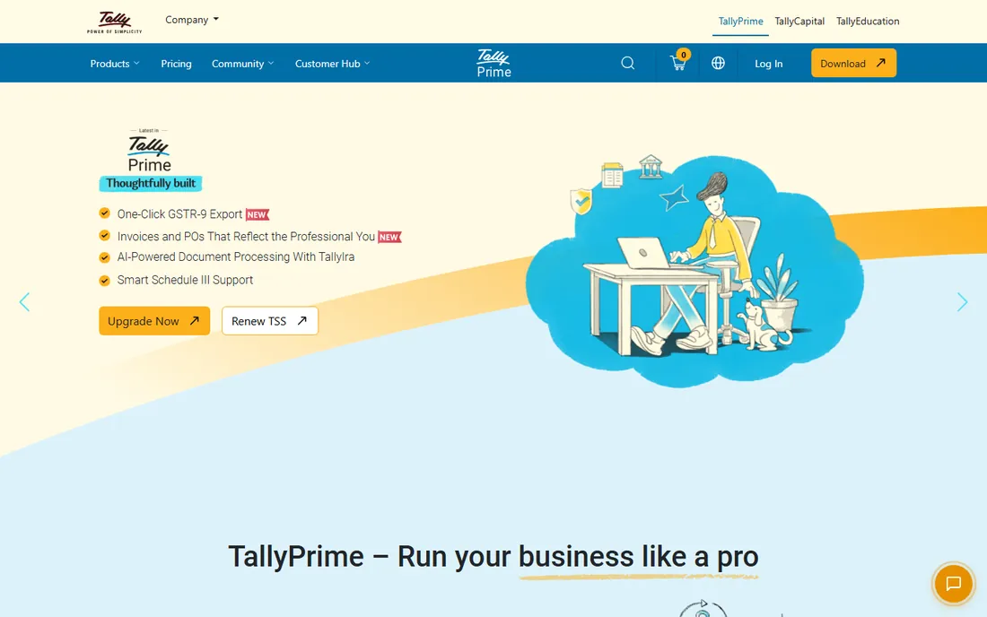 TallyPrime homepage