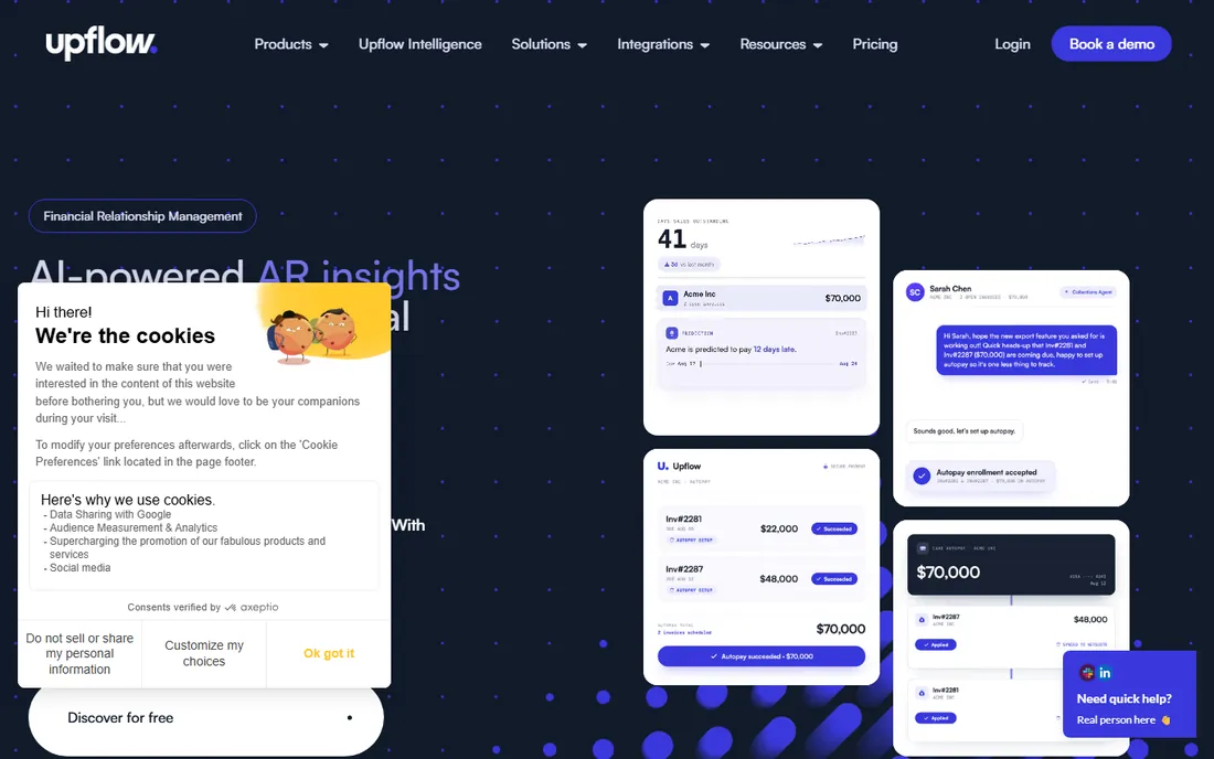 Upflow homepage
