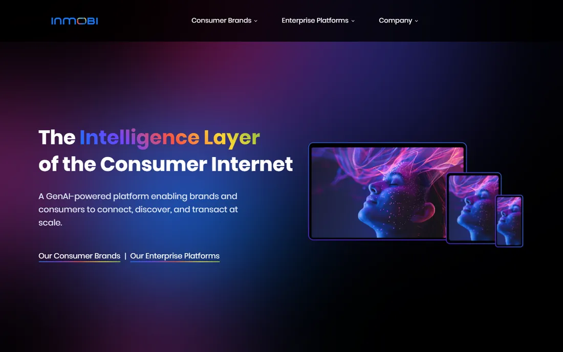 InMobi homepage