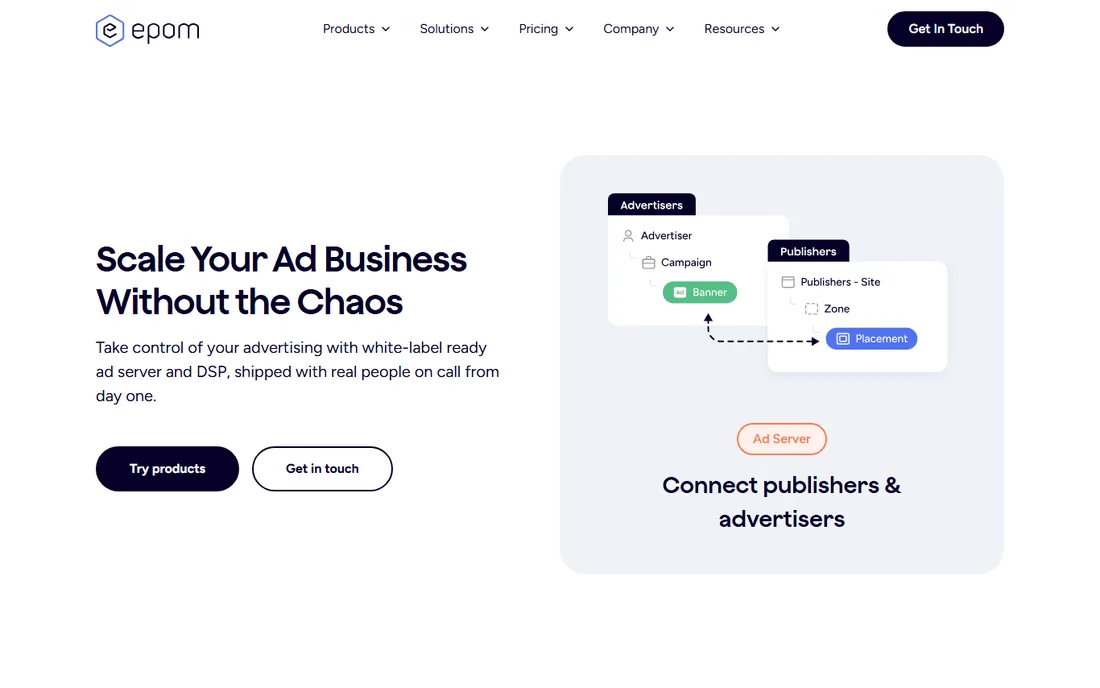Epom homepage