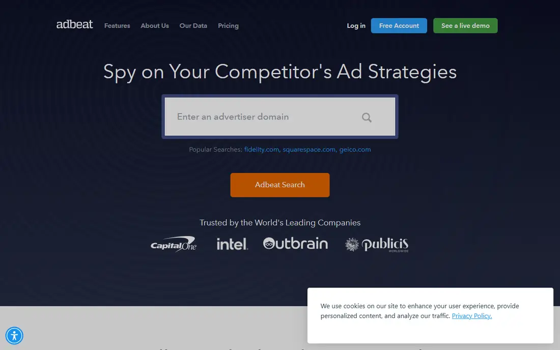 AdBeat homepage