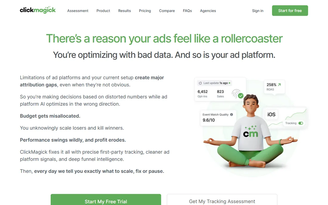 ClickMagick homepage
