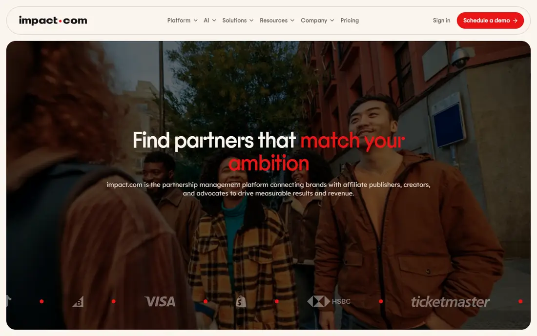 impact.com homepage