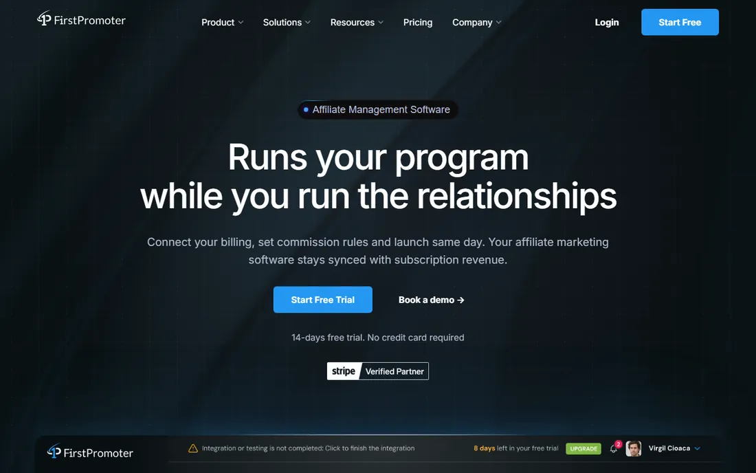 FirstPromoter homepage