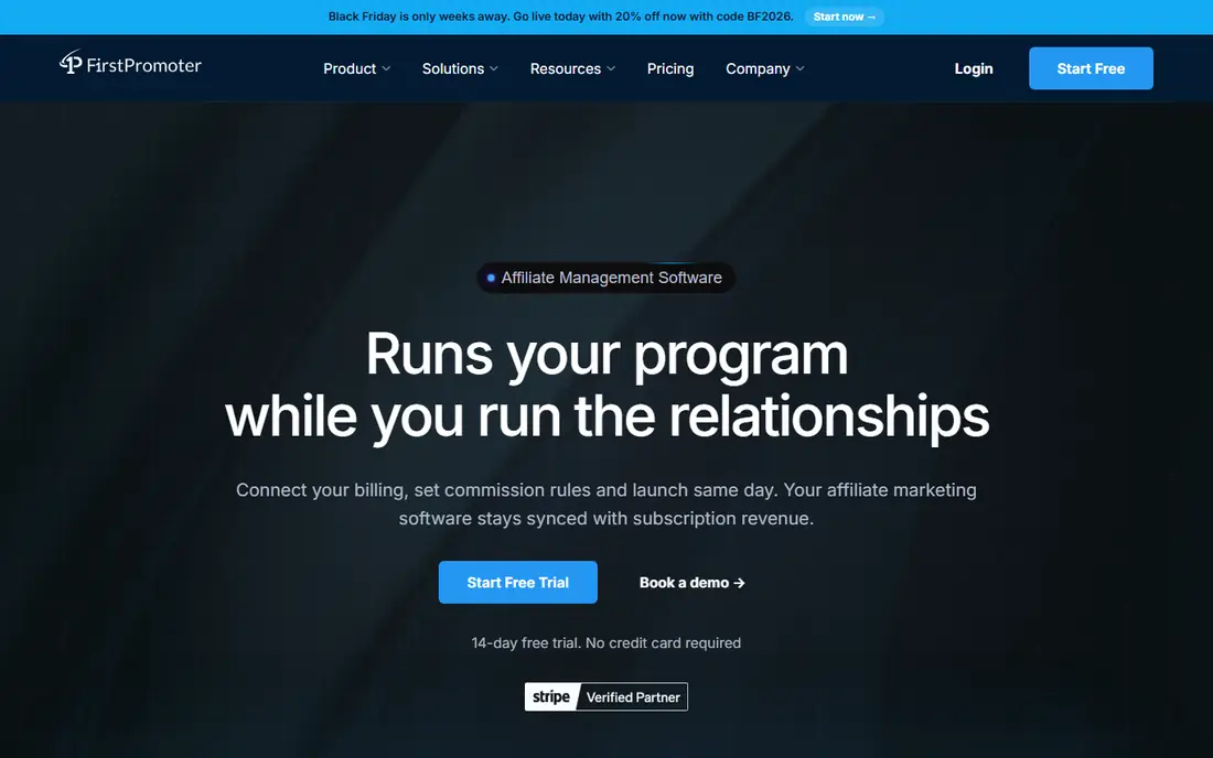 FirstPromoter homepage