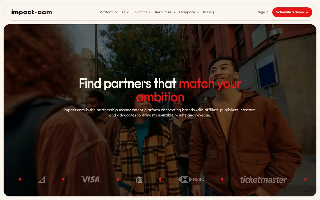 Impact homepage
