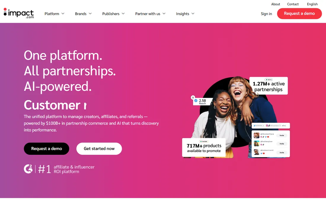 impact.com homepage