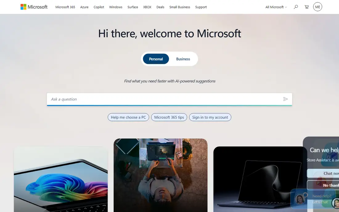 Microsoft Copilot Studio homepage