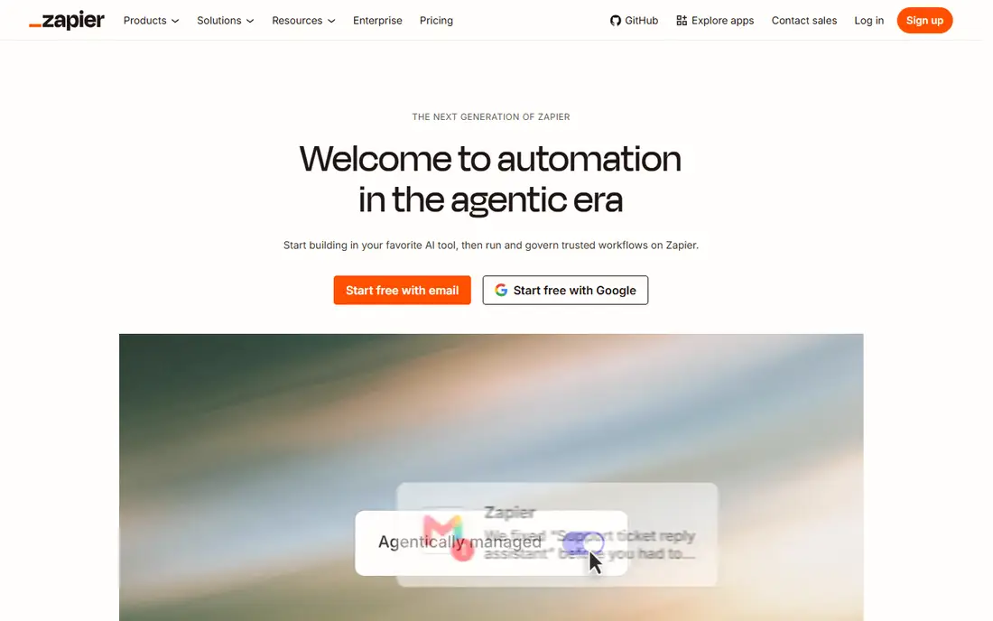 Zapier Agents homepage