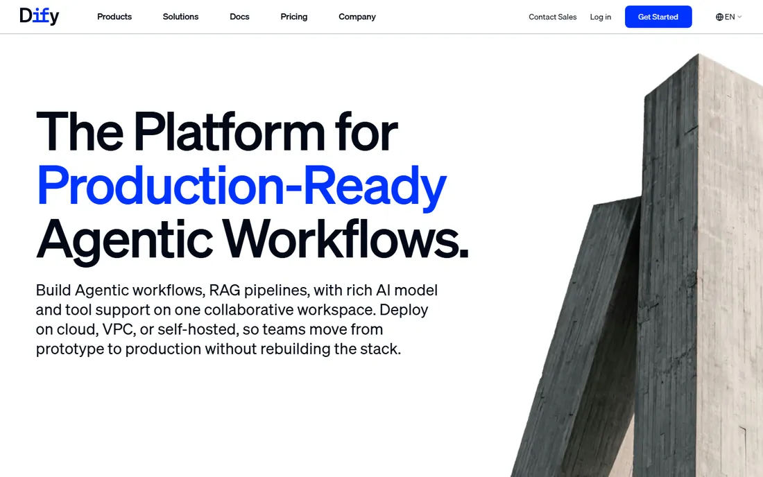 Dify homepage