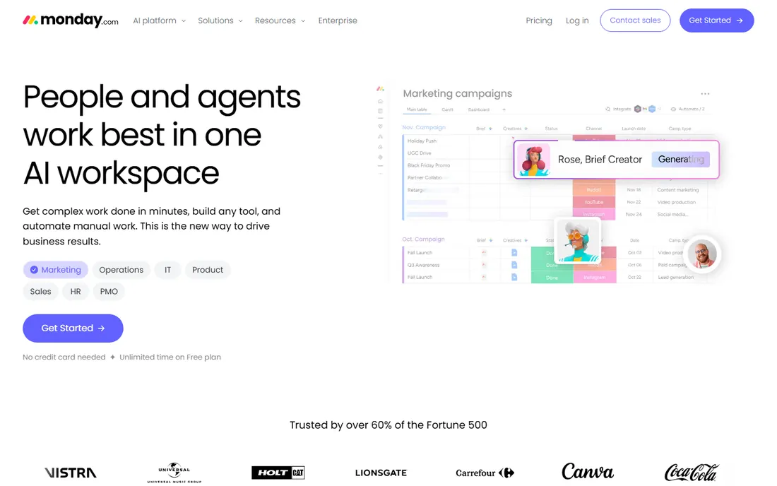 monday.com homepage