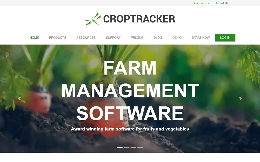 Croptracker homepage
